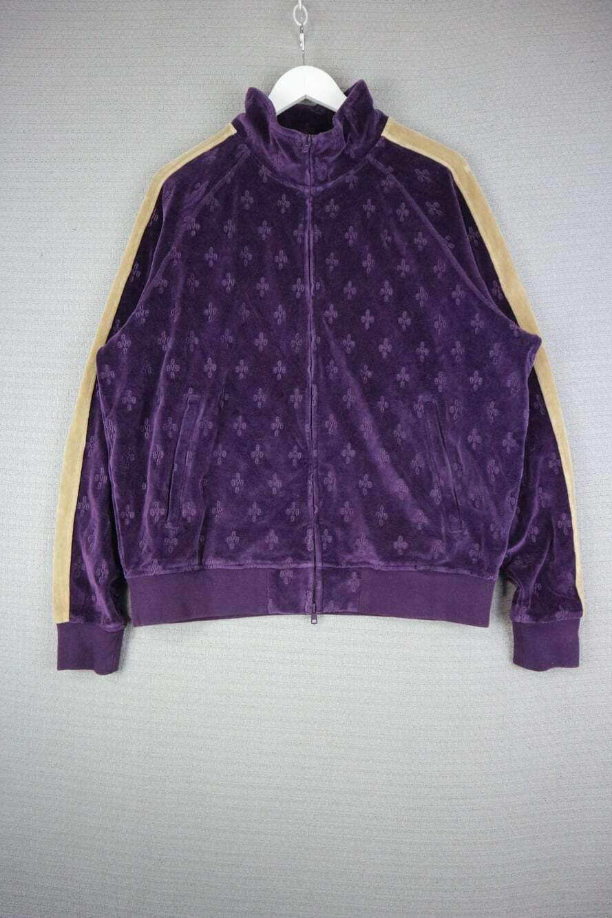 OVO Monogram Velour Track Jacket in Purple SS22 Mens Large